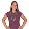 72 Pack Bulk Mardi Gras Coin Bead Necklaces Asst gold, green, purple